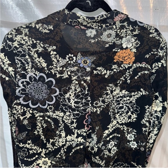 Zara Black and White Long Sleeve Shirt Dress - Picture 3 of 5